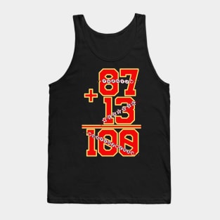 Cute 87 + 13 = 100 days of school Taylor 100th day of school Tank Top